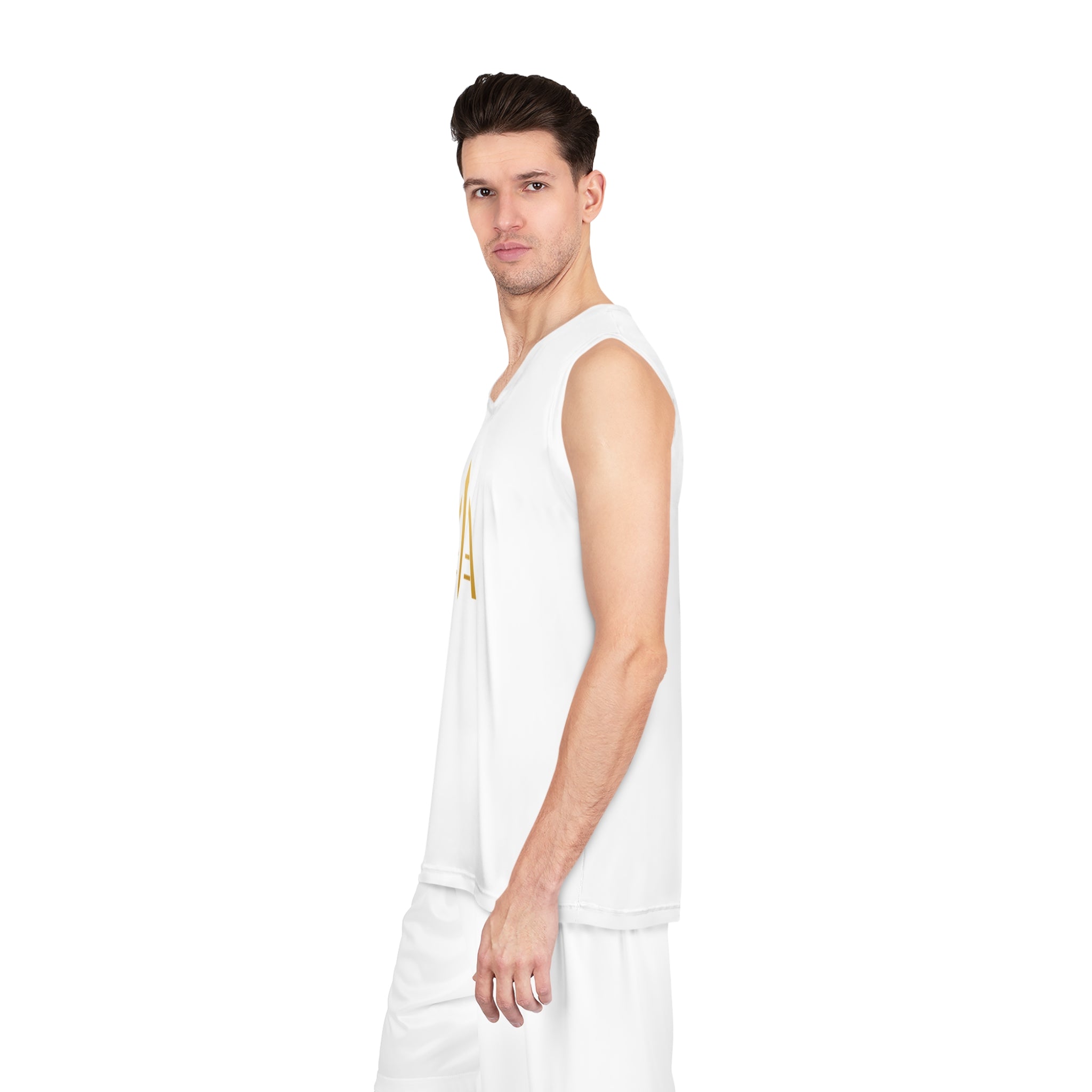 ASCESIS "Forged By Practice" Performance Tank - White with Gold Crest