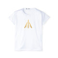 Earn Your Evolution Women’s Sports Jersey — Gold ASCESIS Logo Athletic Tee